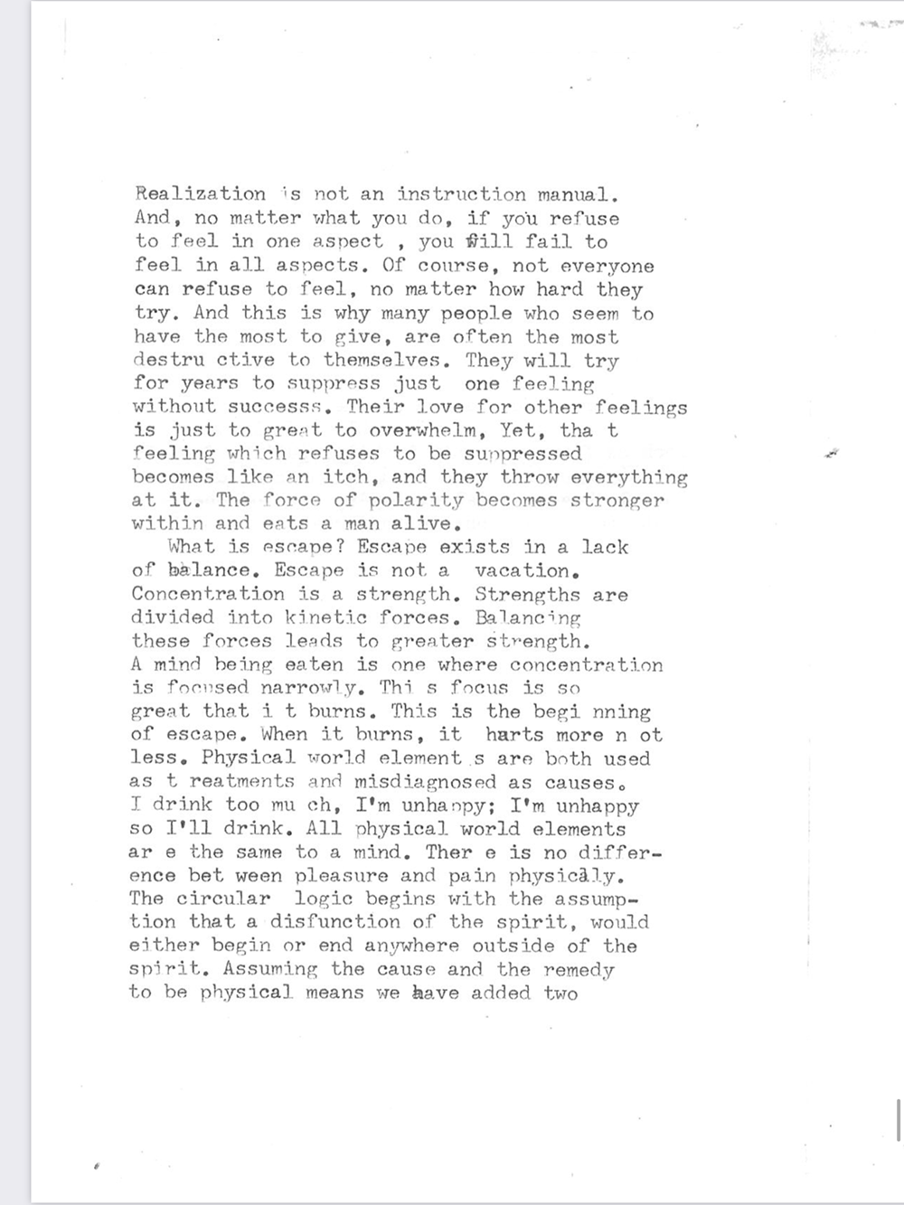 an image of typewritten text